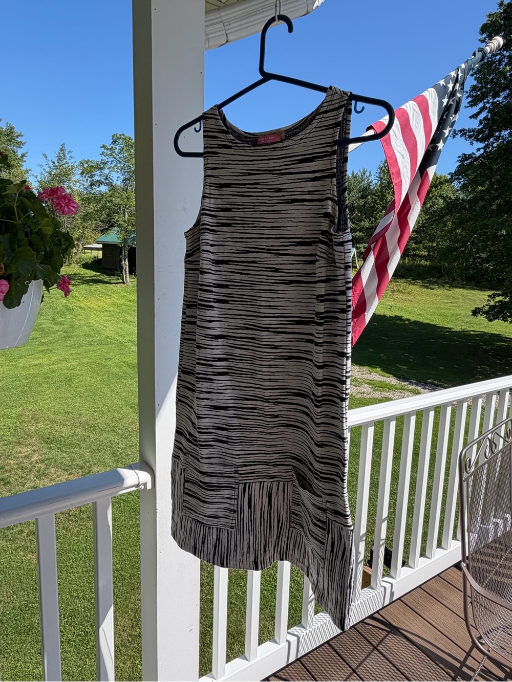 Isaac Mizrahi Black and White Striped Kids Dress